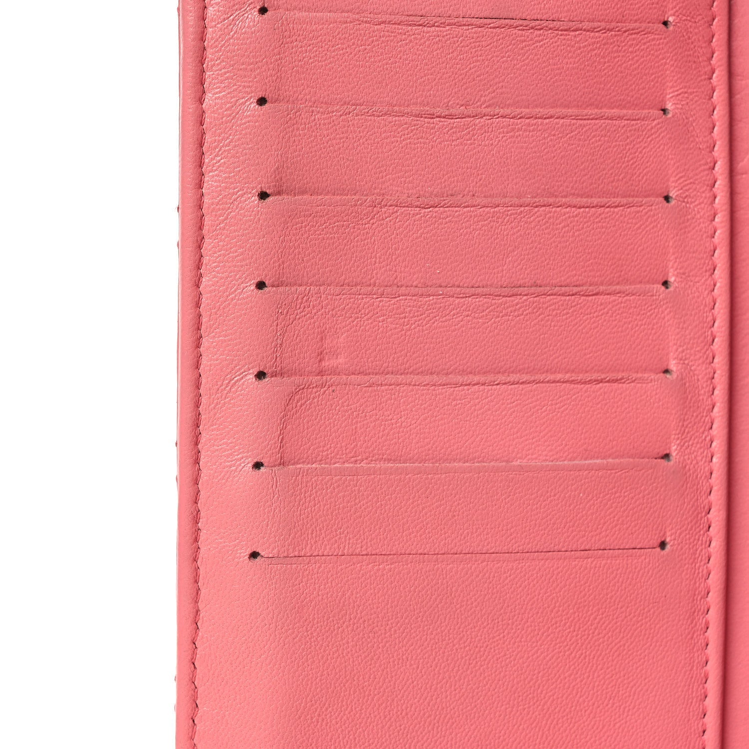 Lambskin Quilted Yen Wallet Pink