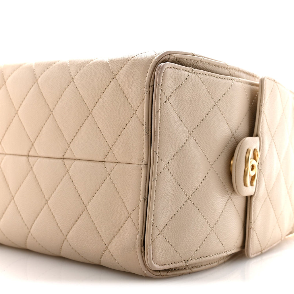Chanel Caviar Quilted Small Chanel 25 Handbag Beige