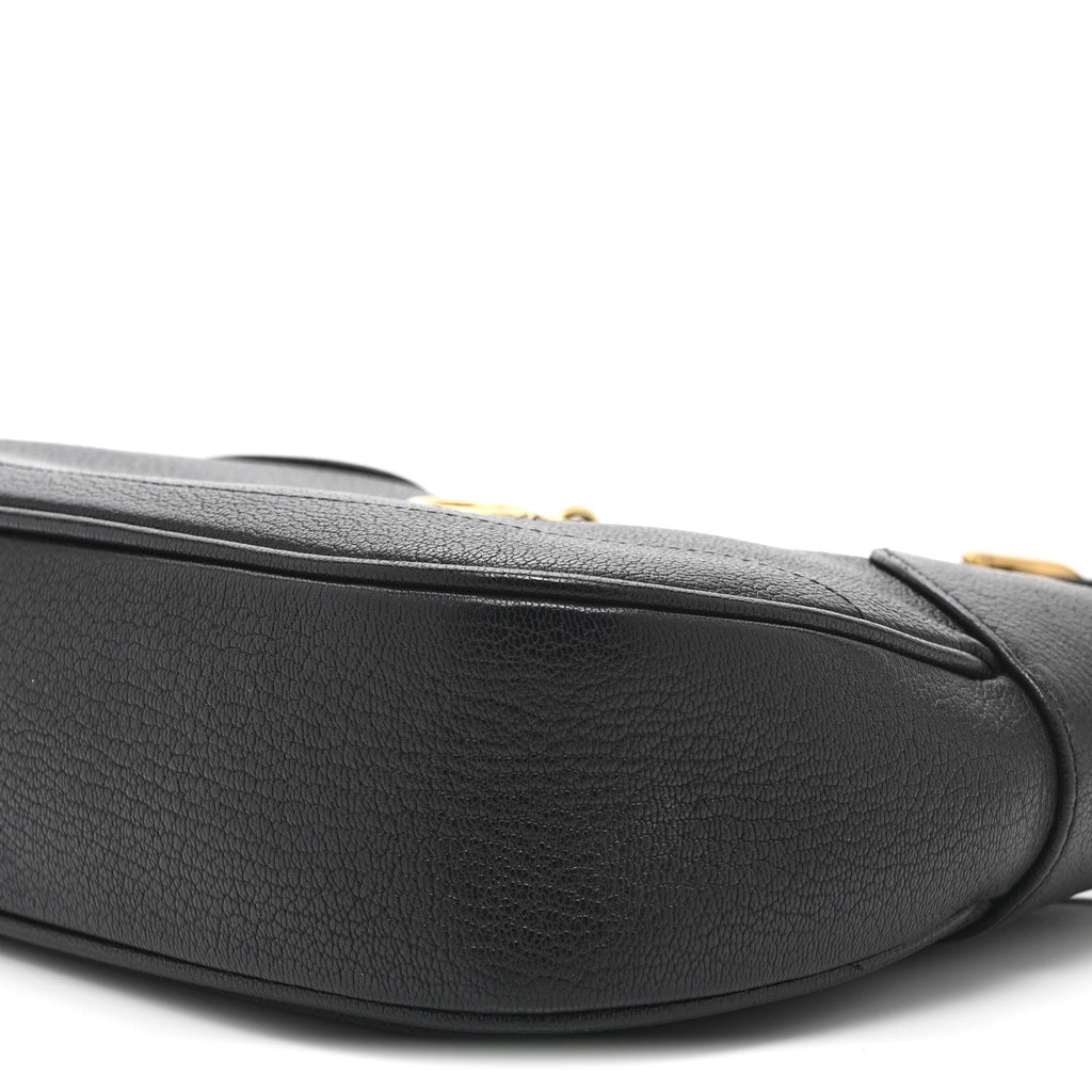 Gucci Goatskin Small Aphrodite Shoulder Bag Black