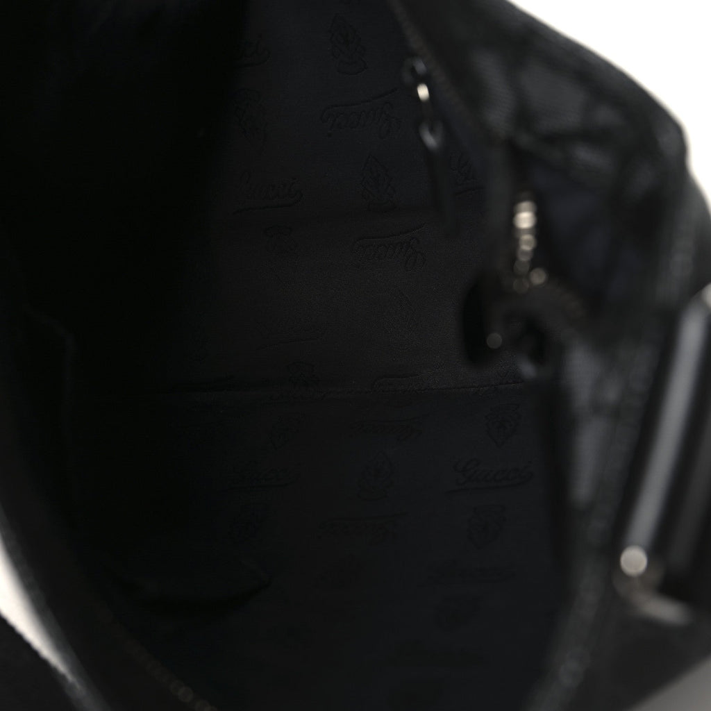 Gucci Imprime Monogram Medium Flat Messenger Bag Black