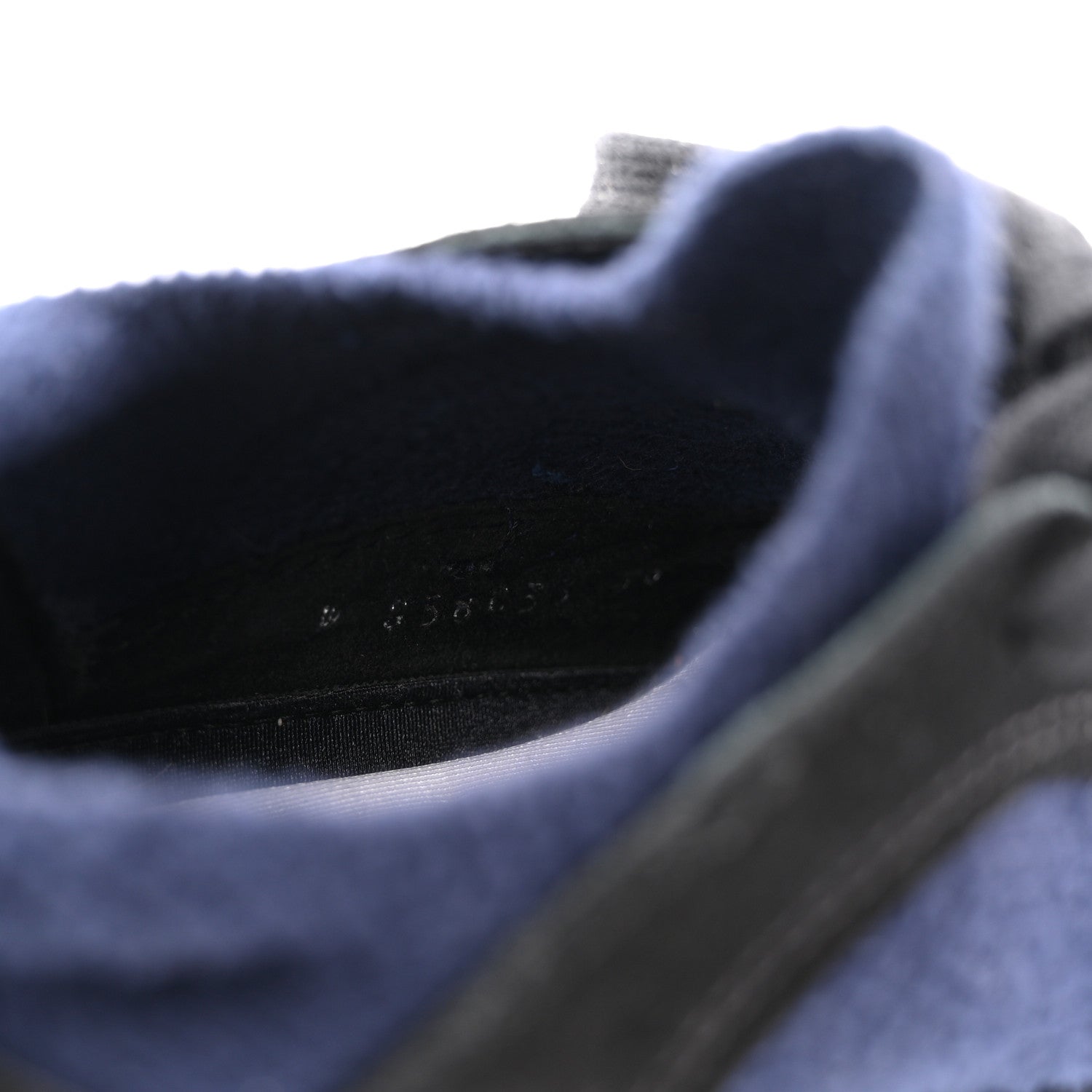 Knit Fabric Suede Calfskin Womens CC Sneakers 36 Navy Black