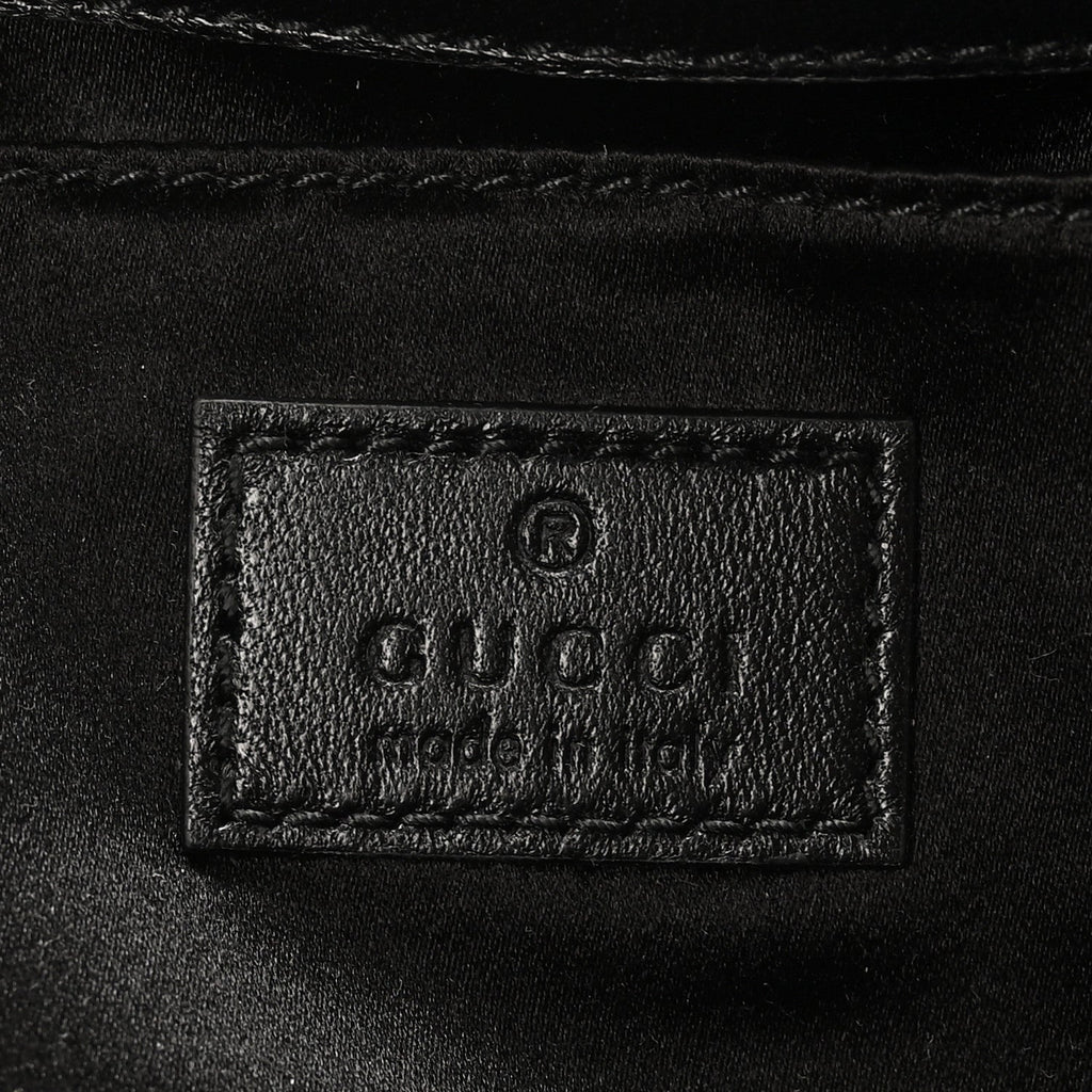 Gucci Nappa Vertical Matelasse Small Maxi Horsebit Chain Shoulder Bag Black