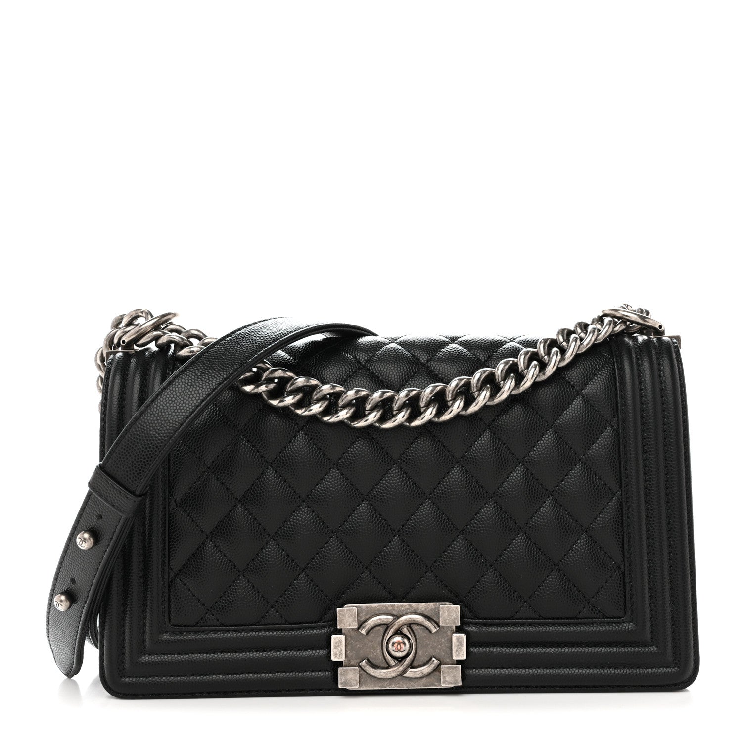 Chanel Caviar Quilted Medium Boy Flap Black