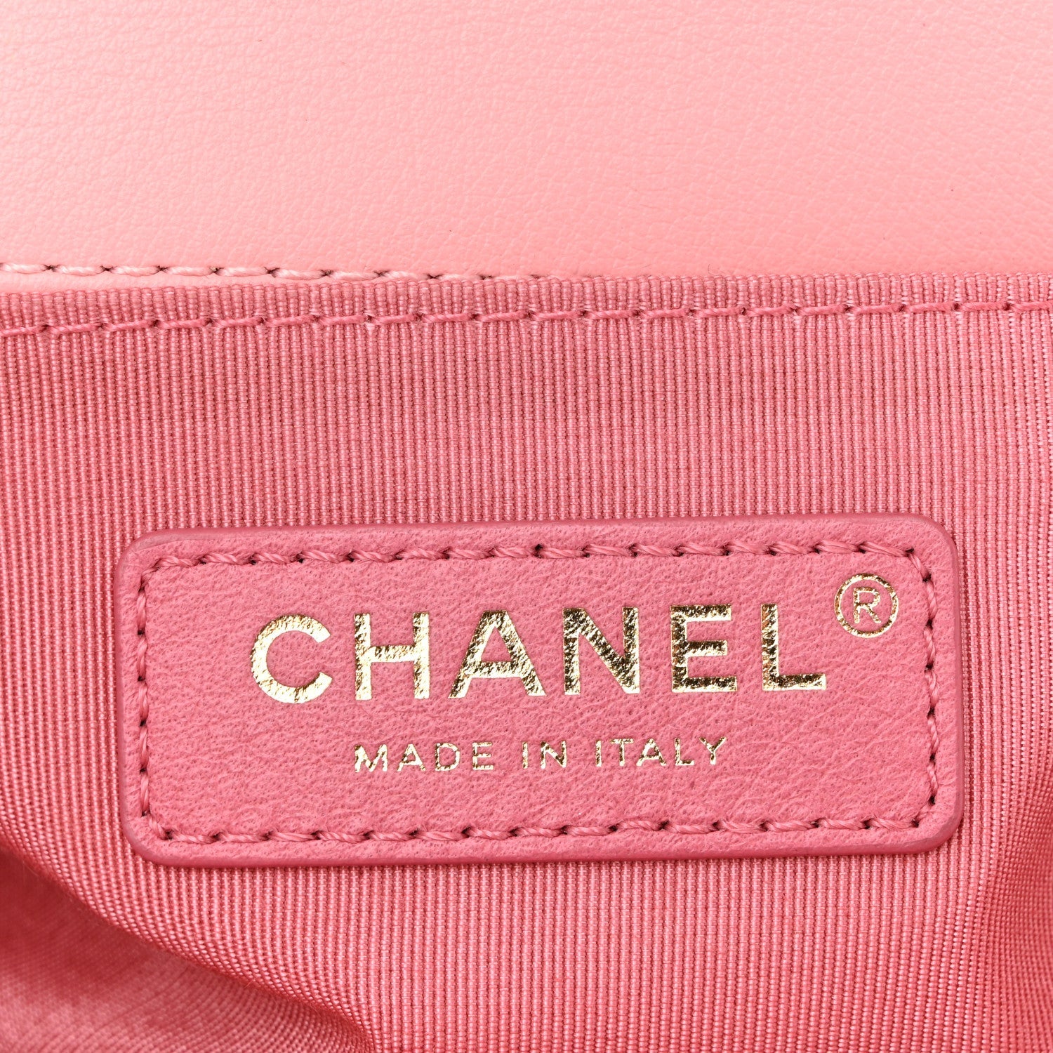 Chanel Calfskin Chevron Embroidered Small Boy By The Sea Flap Pink