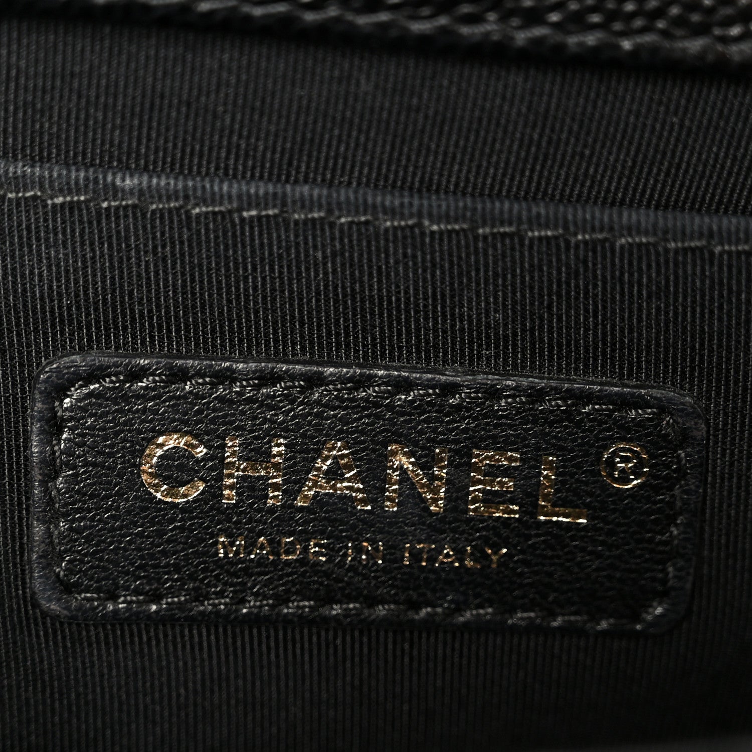 Chanel Caviar Chevron Quilted Medium Boy Flap Black