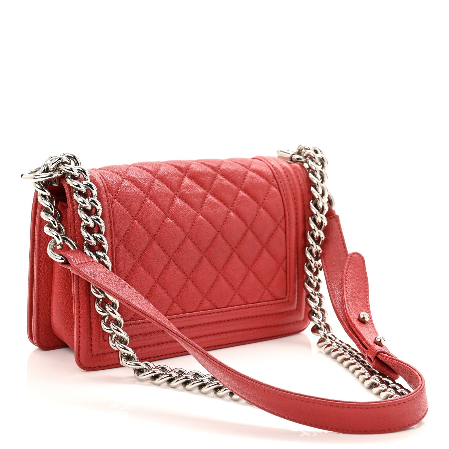 Chanel Caviar Quilted Small Boy Flap Red