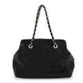 Chanel Crinkled Calfskin Grand Timeless Shopping Tote GTT Dark Blue