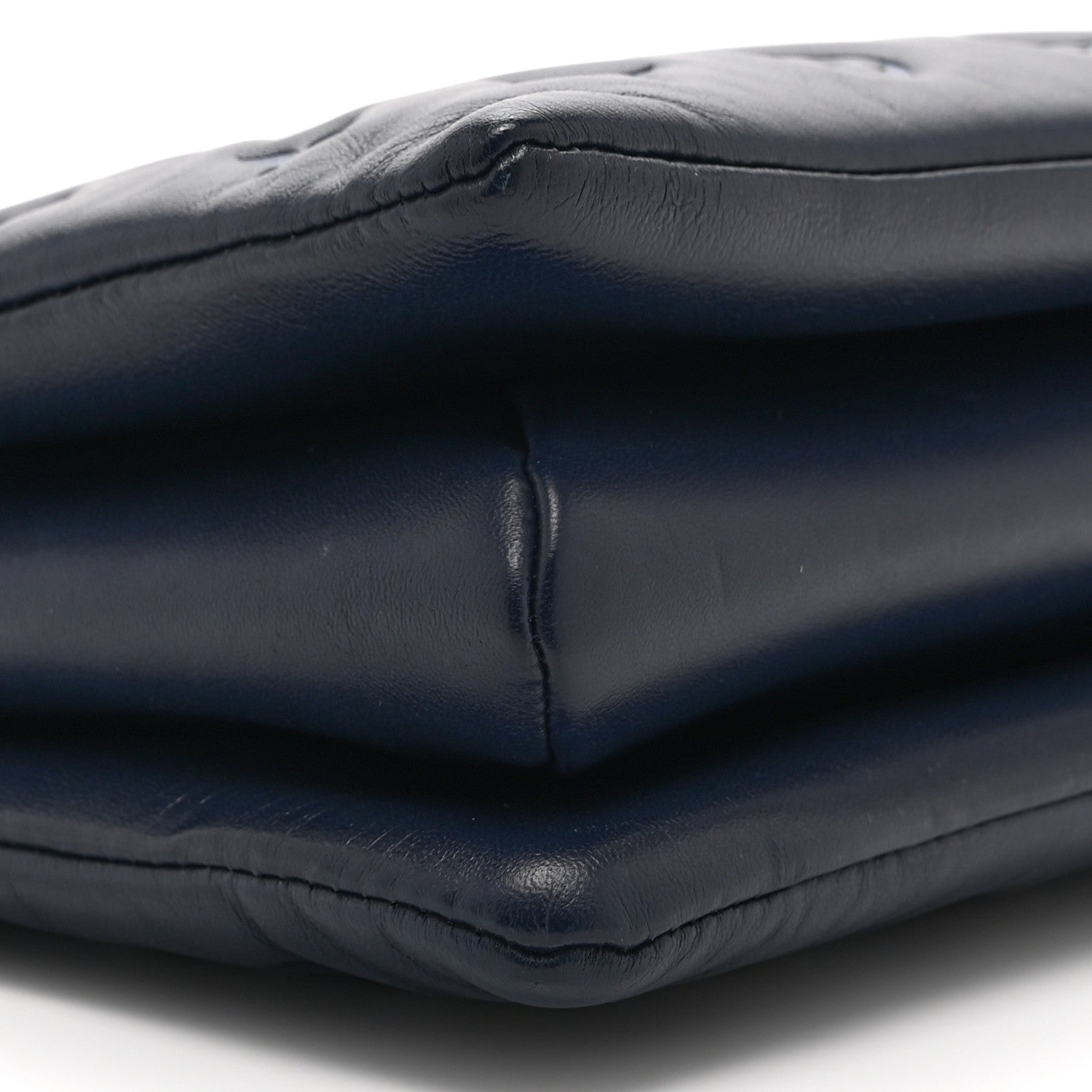 Louis Vuitton Lambskin Embossed Monogram Coussin PM Denim Blue