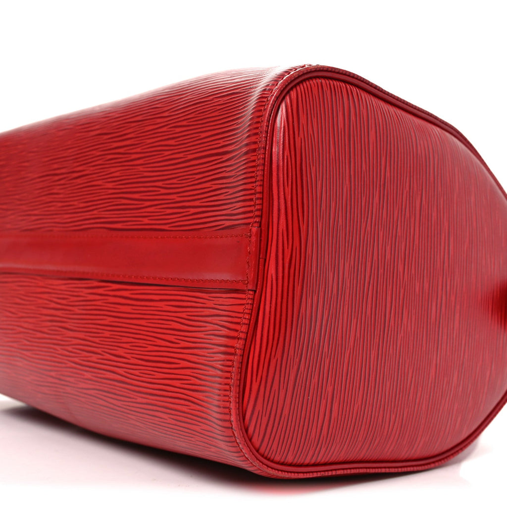 Louis Vuitton Epi Speedy 25 Castillan Red