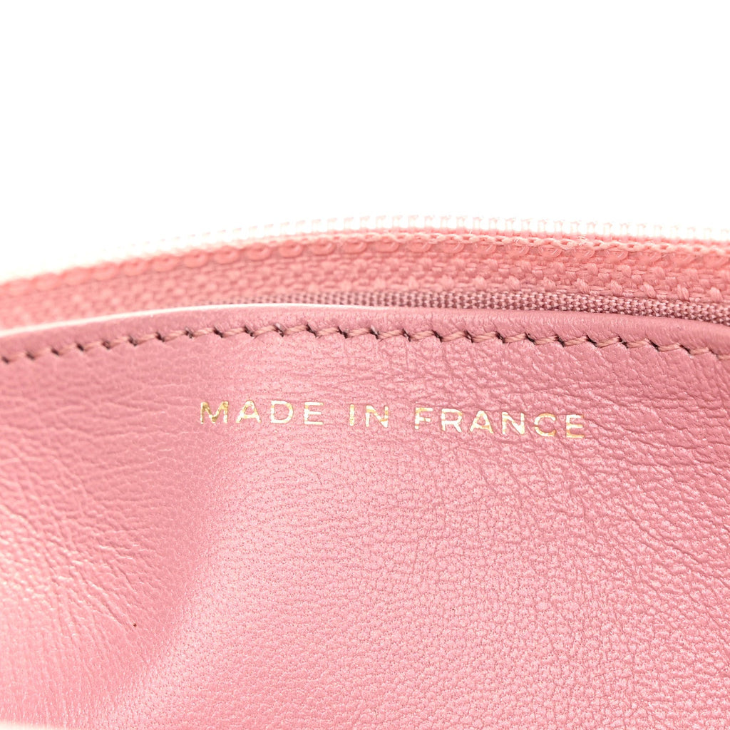 Chanel Metallic Lambskin Quilted Boy Wallet On Chain WOC Pink