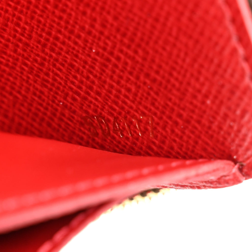 Louis Vuitton Damier Ebene Clemence Wallet Cherry