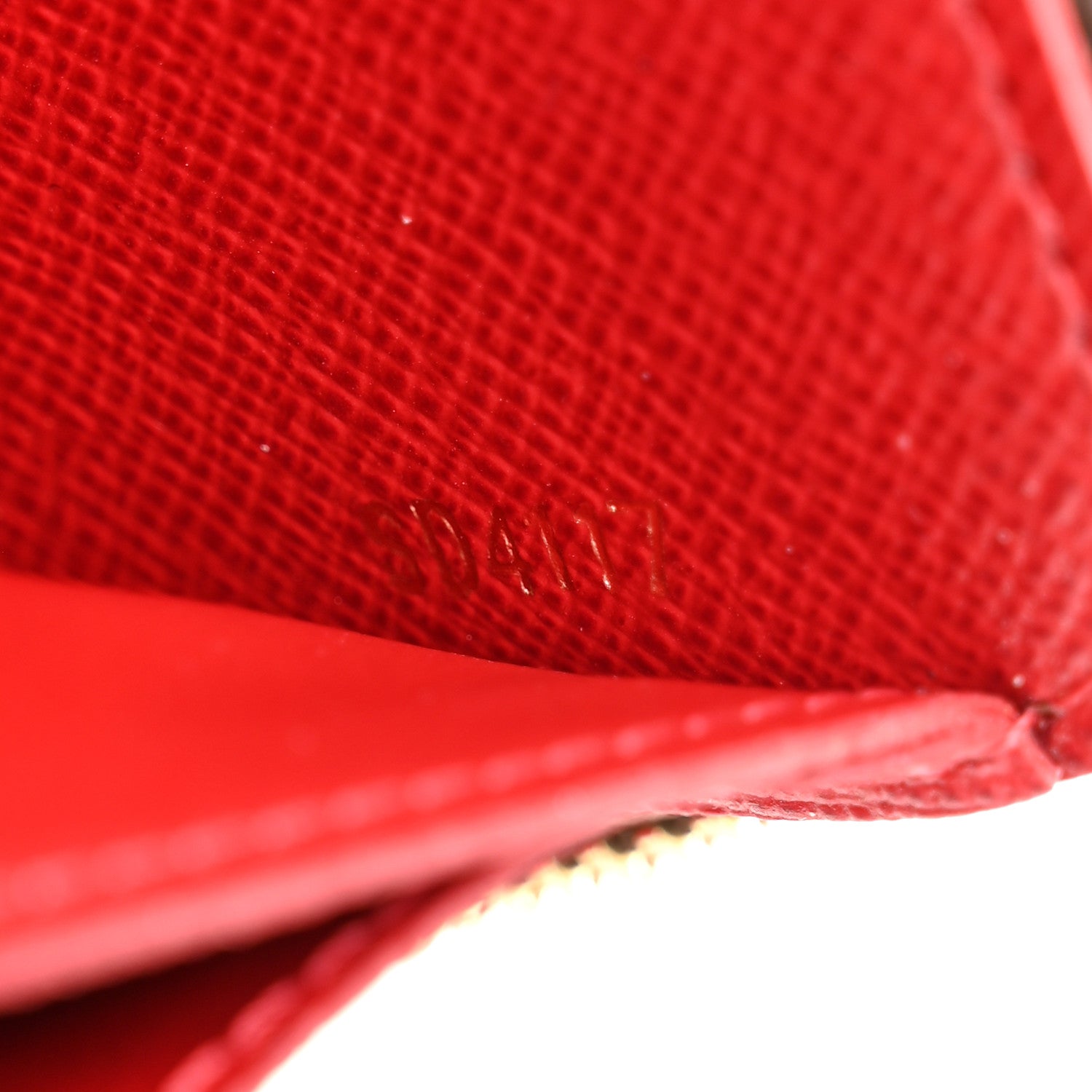 Louis Vuitton Damier Ebene Clemence Wallet Cherry