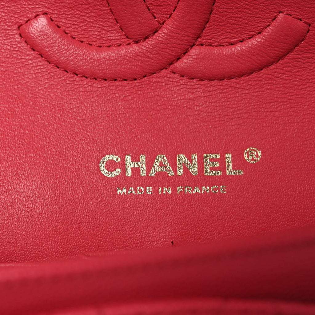 Chanel Caviar Quilted Medium Double Flap Dark Pink