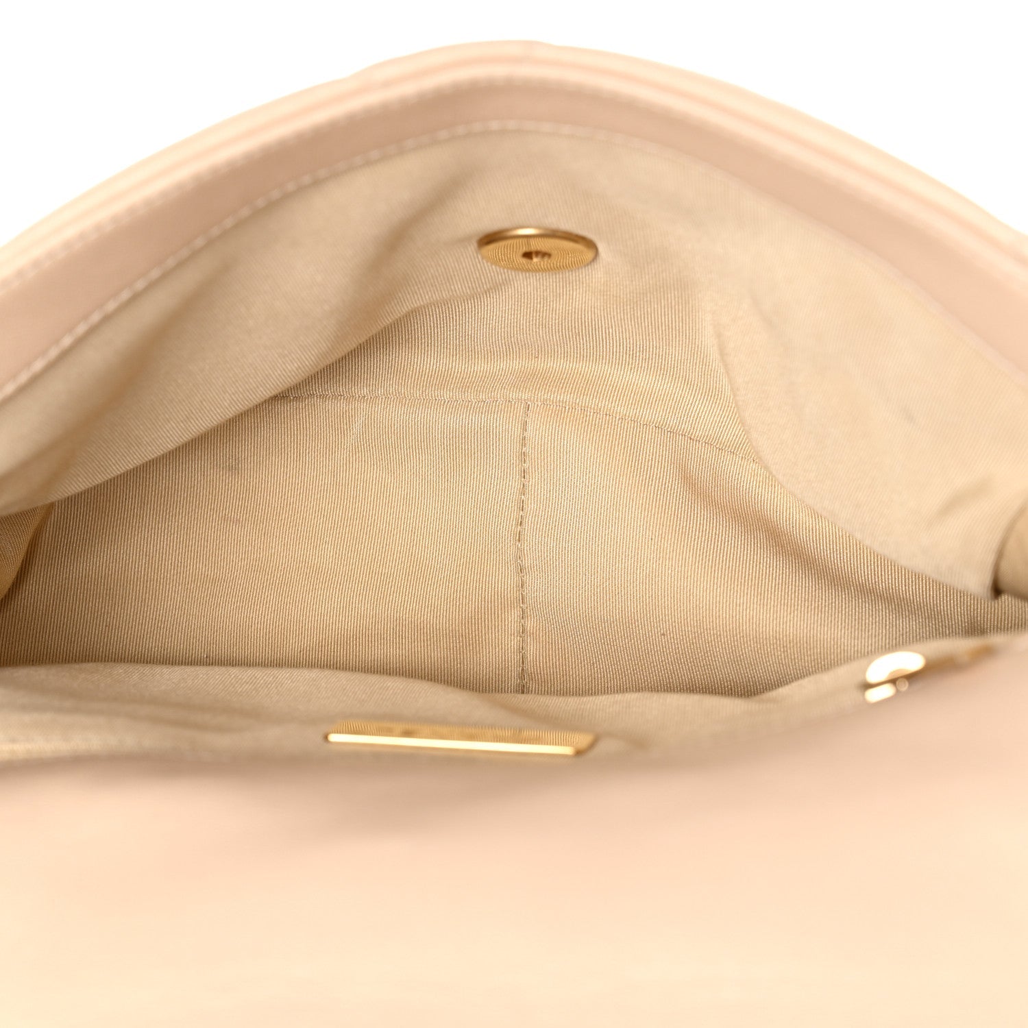 Chanel Lambskin Quilted Medium Chanel 19 Flap Beige