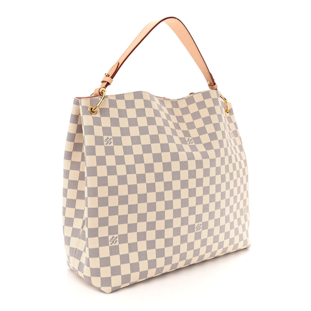 Louis Vuitton Damier Azur Graceful MM Rose Ballerine
