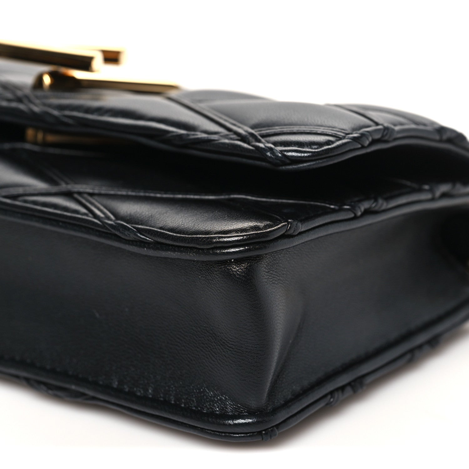 Louis Vuitton Lambskin Malletage Wallet On Chain GO-14 Black