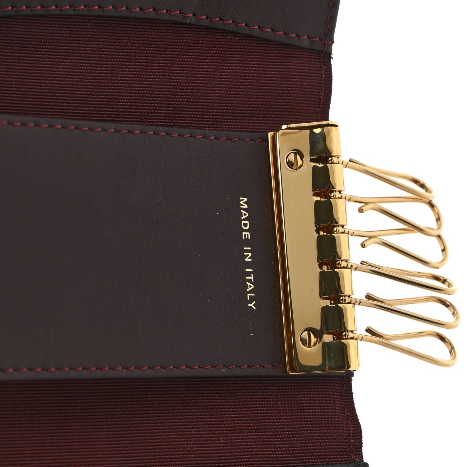 Caviar Quilted 6 Key Holder Black