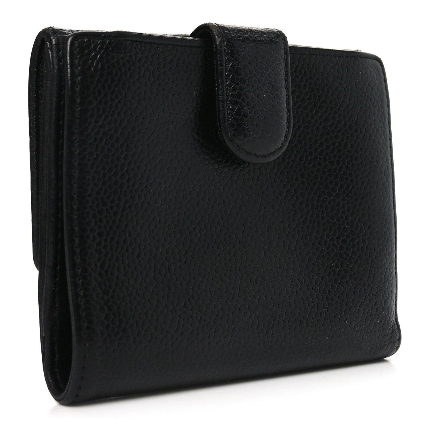 Caviar Timeless CC Compact French Wallet Black
