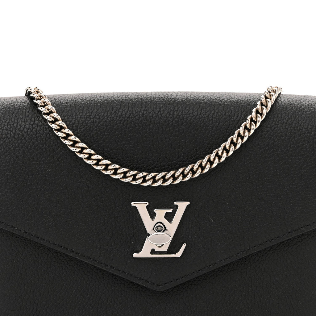 Louis Vuitton Soft Calfskin My Lockme Chain Pochette Black