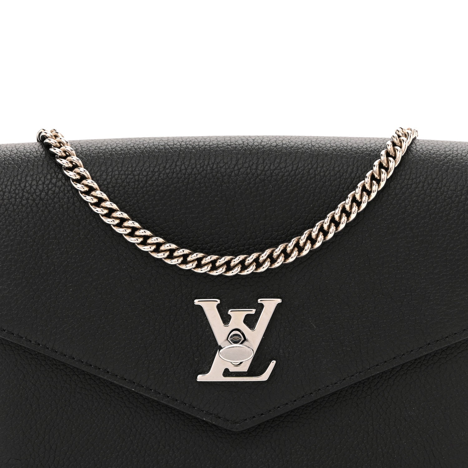 Louis Vuitton Soft Calfskin My Lockme Chain Pochette Black
