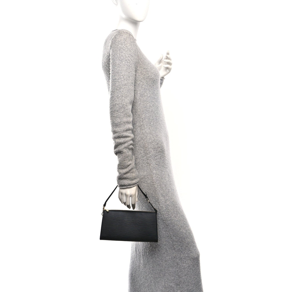 Louis Vuitton Epi Pochette Accessories 24 Black