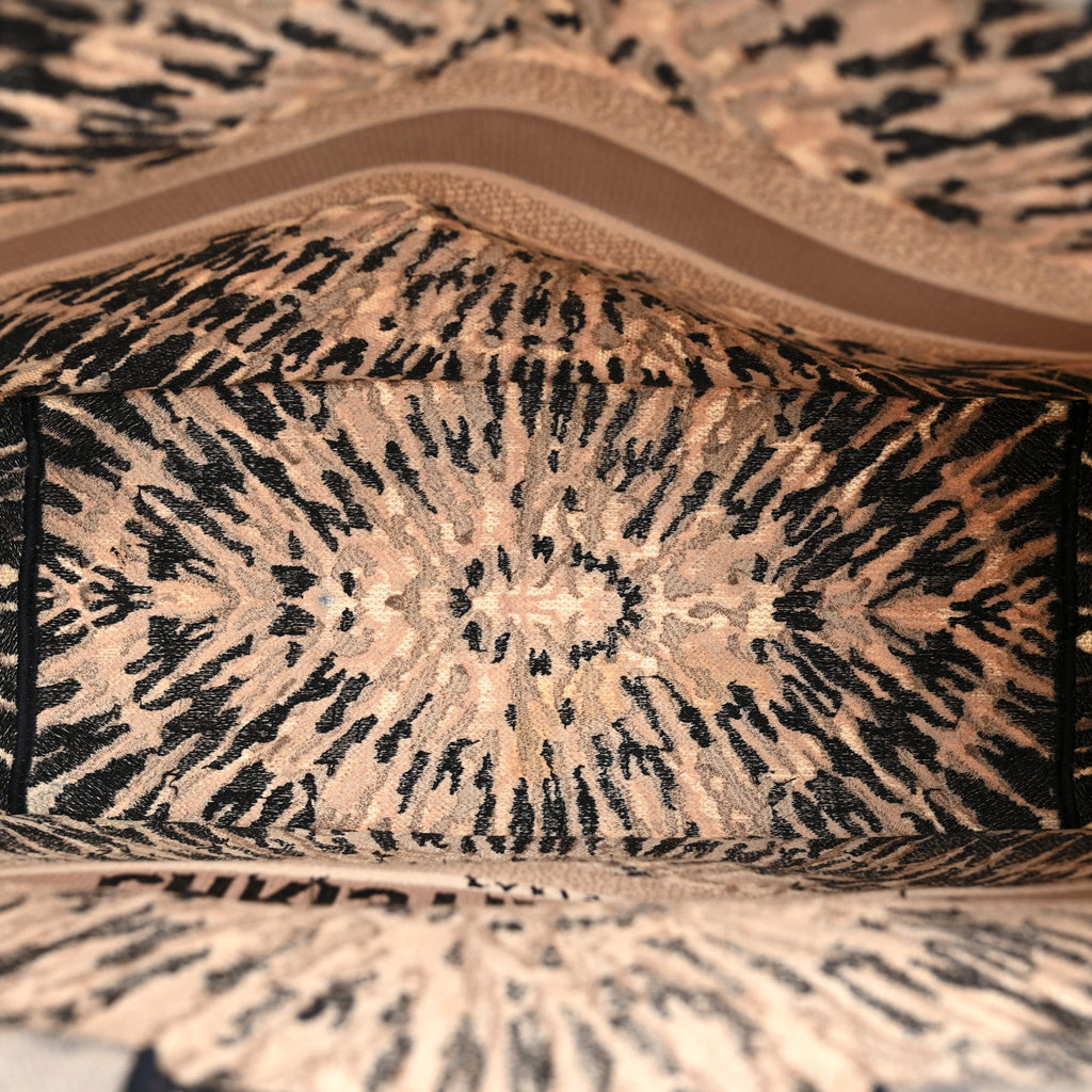 Christian Dior Canvas Embroidered Tie Dye Large Book Tote Multicolor