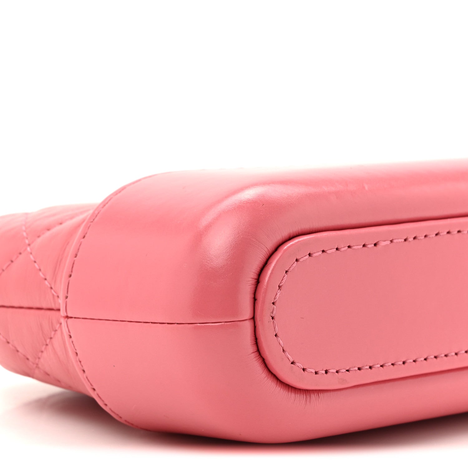 Chanel Aged Calfskin Quilted Small Gabrielle Clutch With Chain Pink
