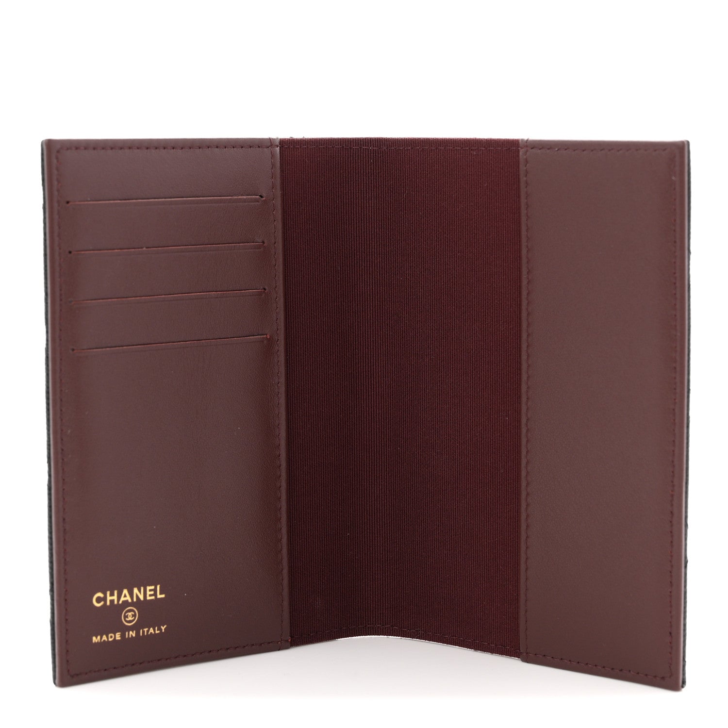 Caviar Quilted Passport Holder Black