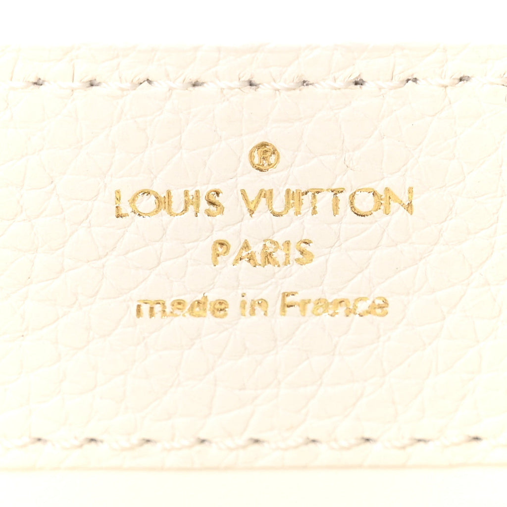 Louis Vuitton Taurillon Ayers Capucines Mini White Snow White