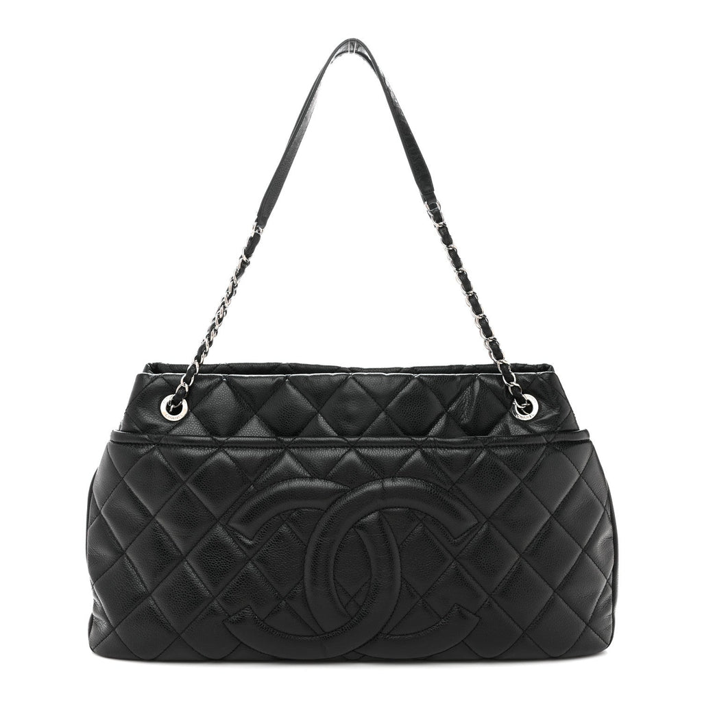 Chanel Caviar Quilted CC Timeless Soft Tote Black
