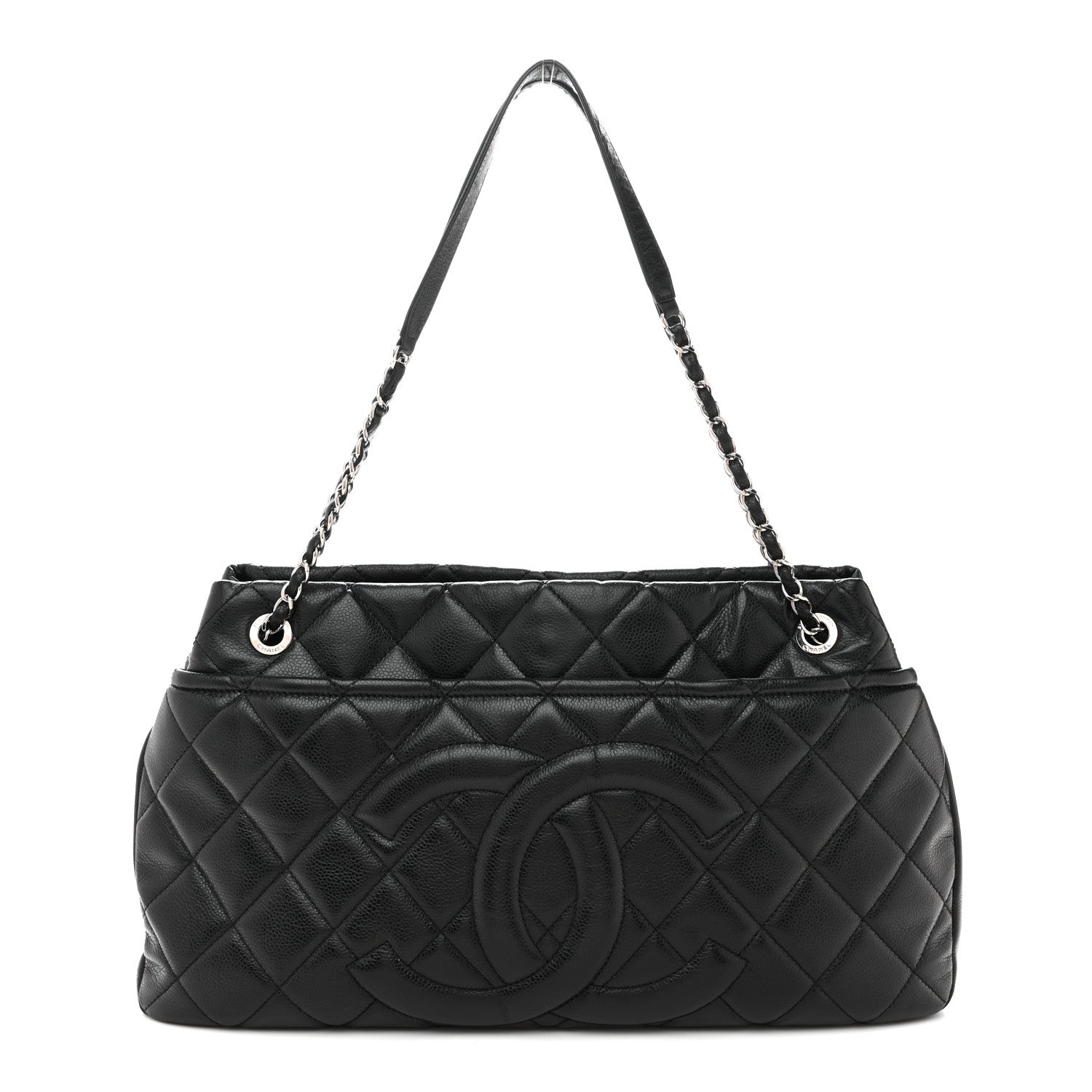 Chanel Caviar Quilted CC Timeless Soft Tote Black