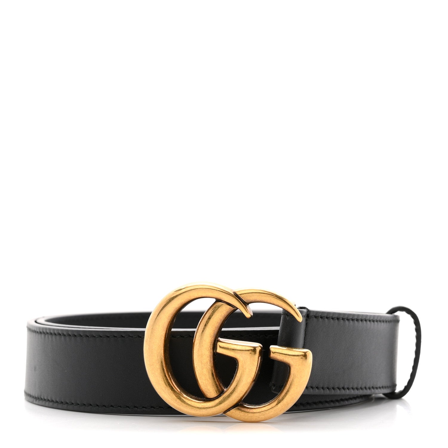 Gucci Calfskin Double G 30mm Belt 80 32 Black
