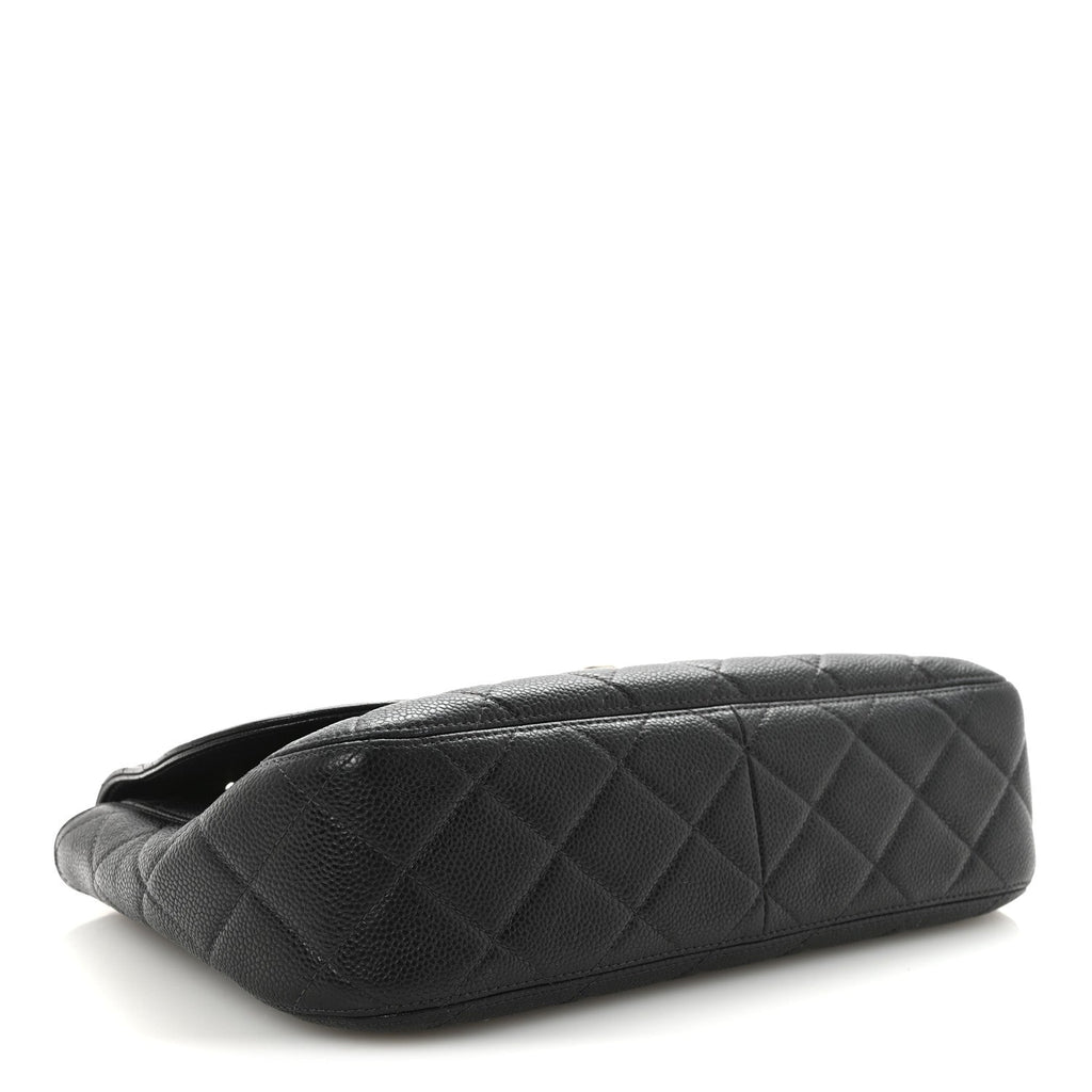 Chanel Caviar Quilted Jumbo Single Flap Black