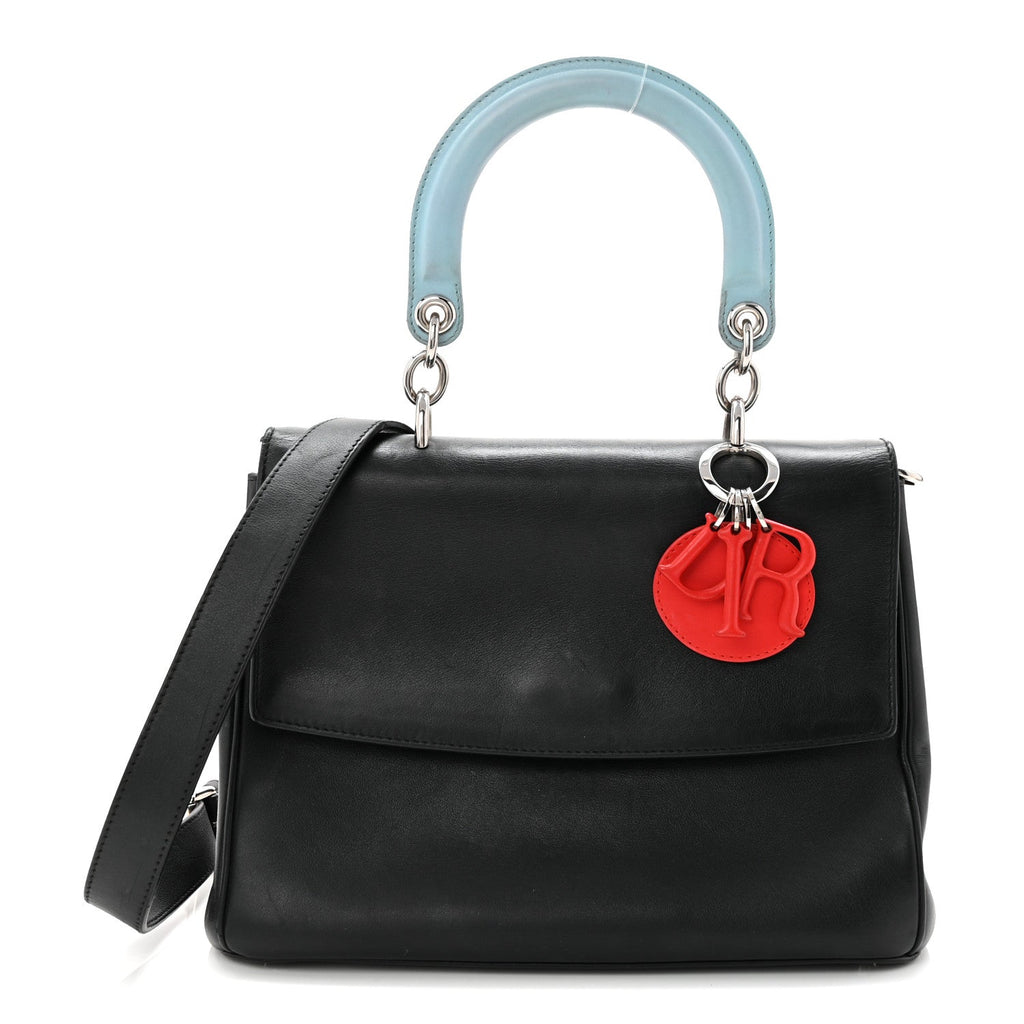 Christian Dior Smooth Calfskin Tri-Color Small Be Dior Flap Black Blue Red