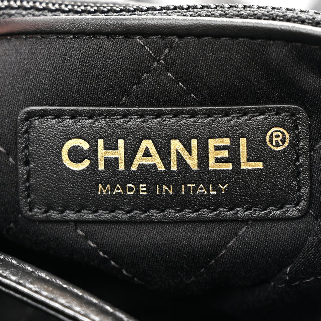 Chanel Shiny Calfskin Quilted Chanel 22 Black