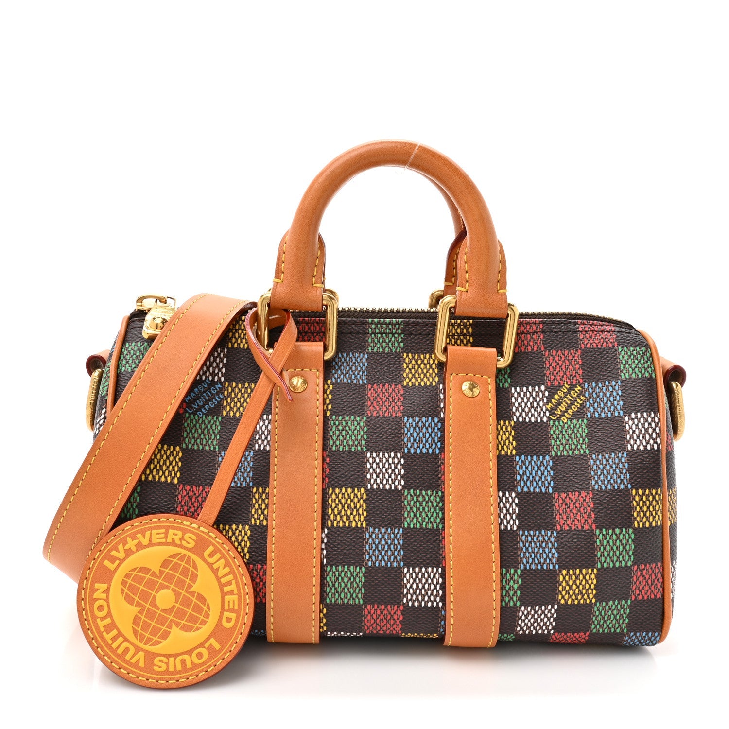 Louis Vuitton LV Vers Damier Ebene Keepall Bandouliere 25