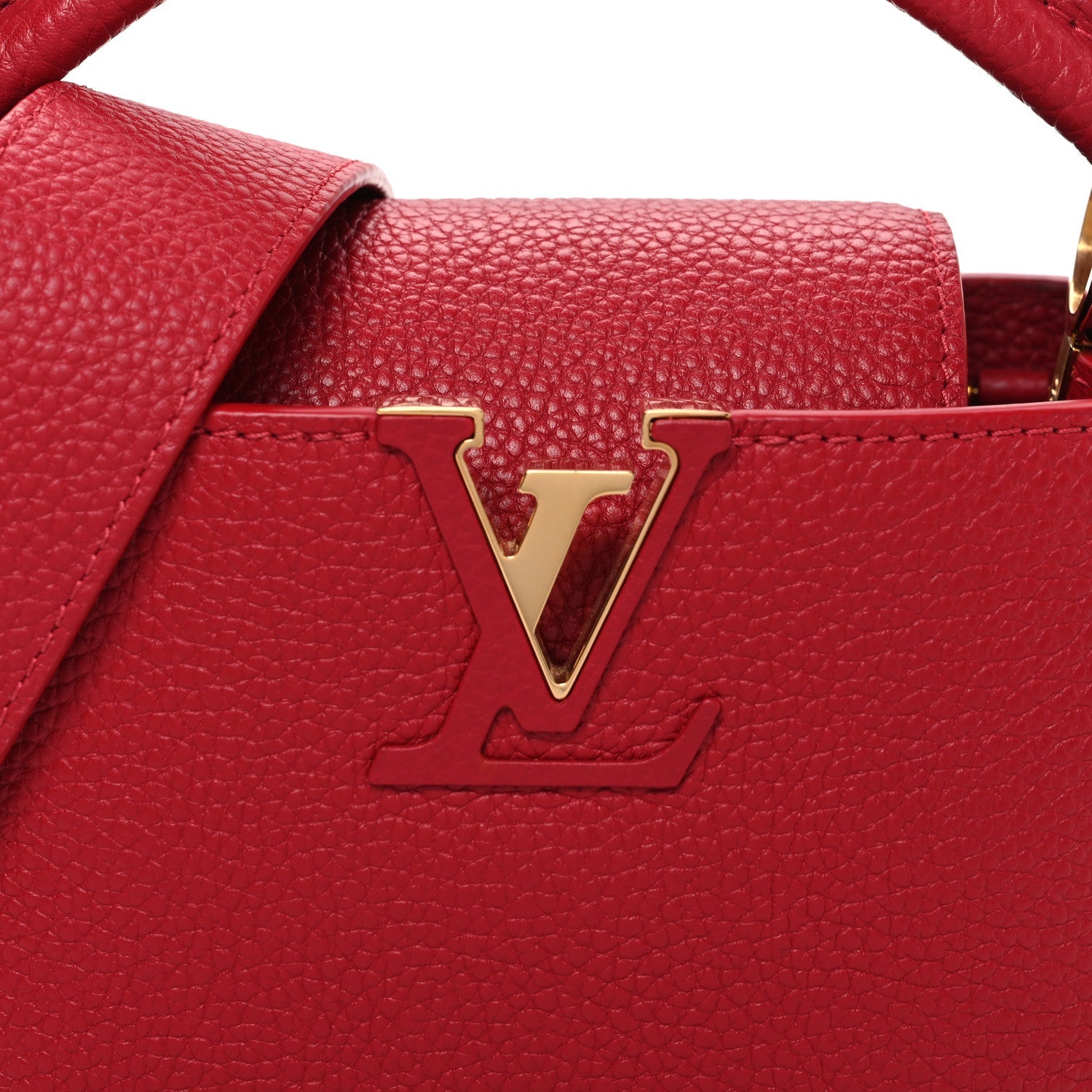 Louis Vuitton Taurillon Mini Capucines Scarlet