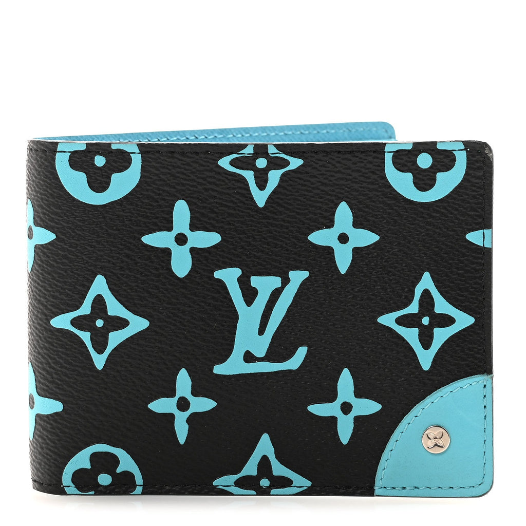 Louis Vuitton Monogram Playground Slender Wallet Black