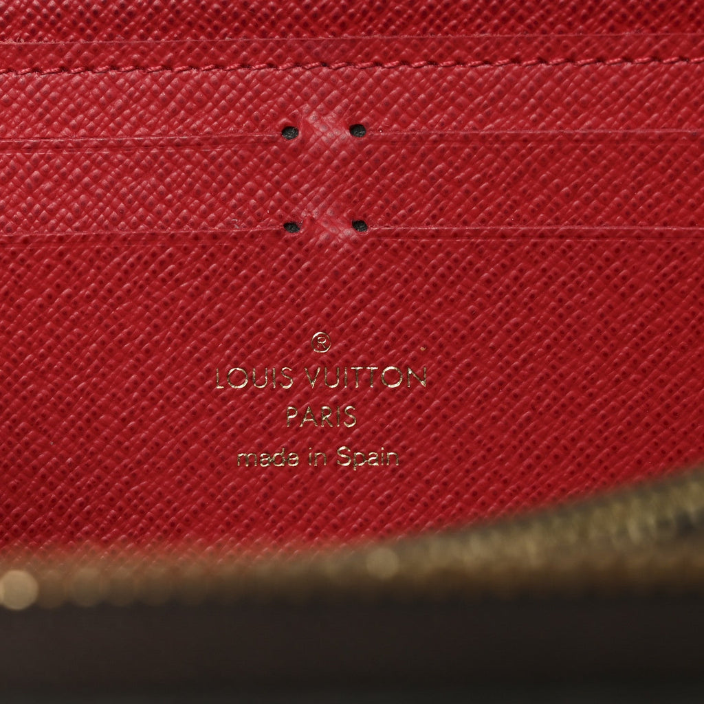 Louis Vuitton Damier Ebene Clemence Wallet Cherry