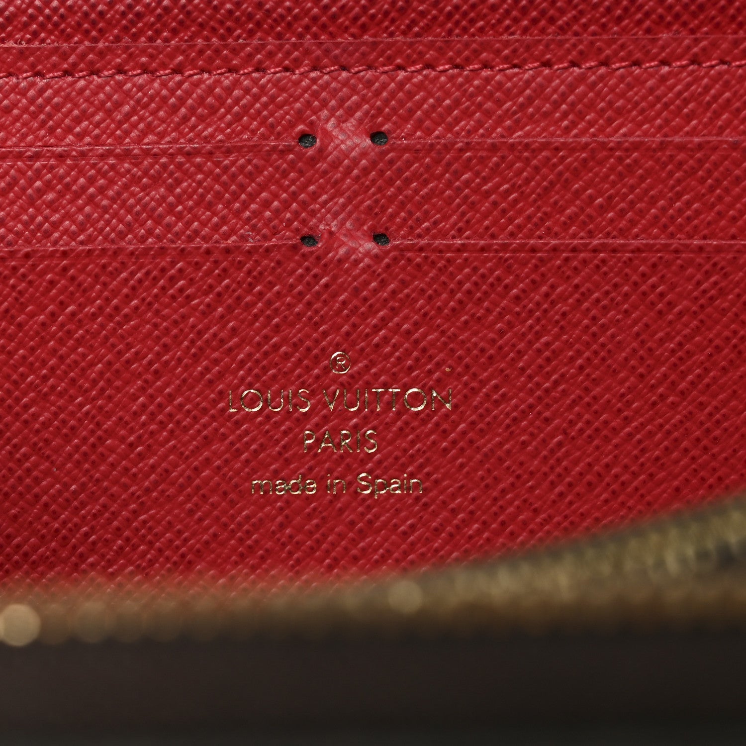 Louis Vuitton Damier Ebene Clemence Wallet Cherry