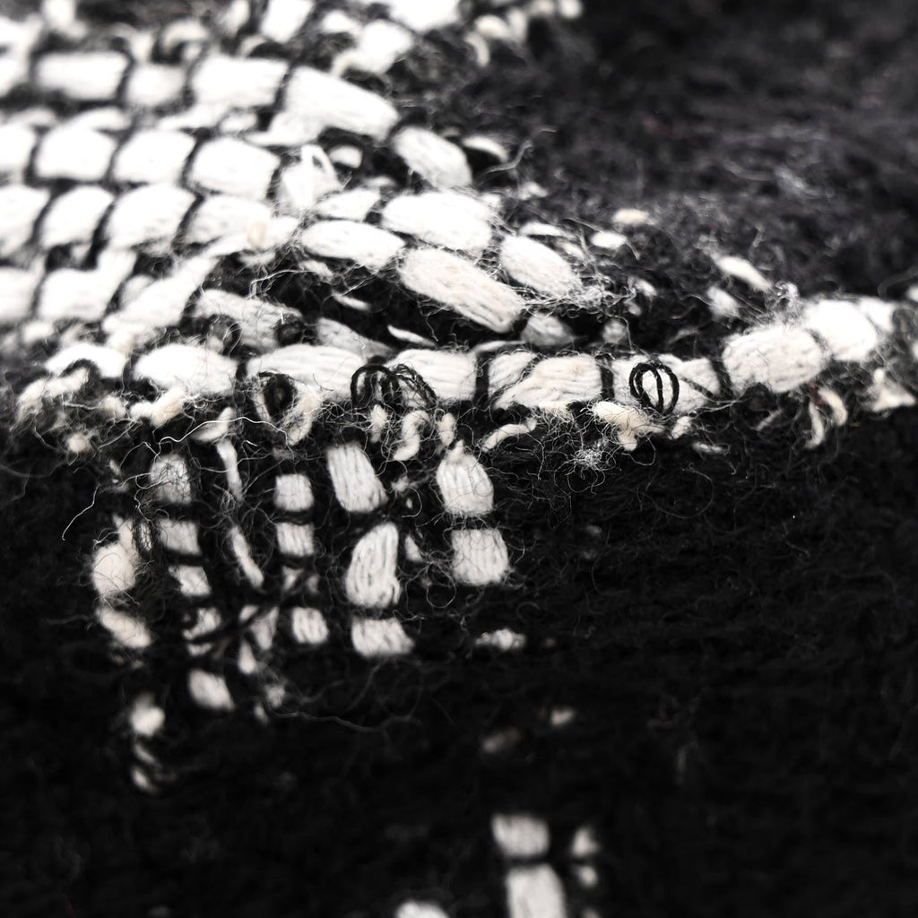 Chanel Tweed Quilted Maxi Chanel 19 Flap Black White