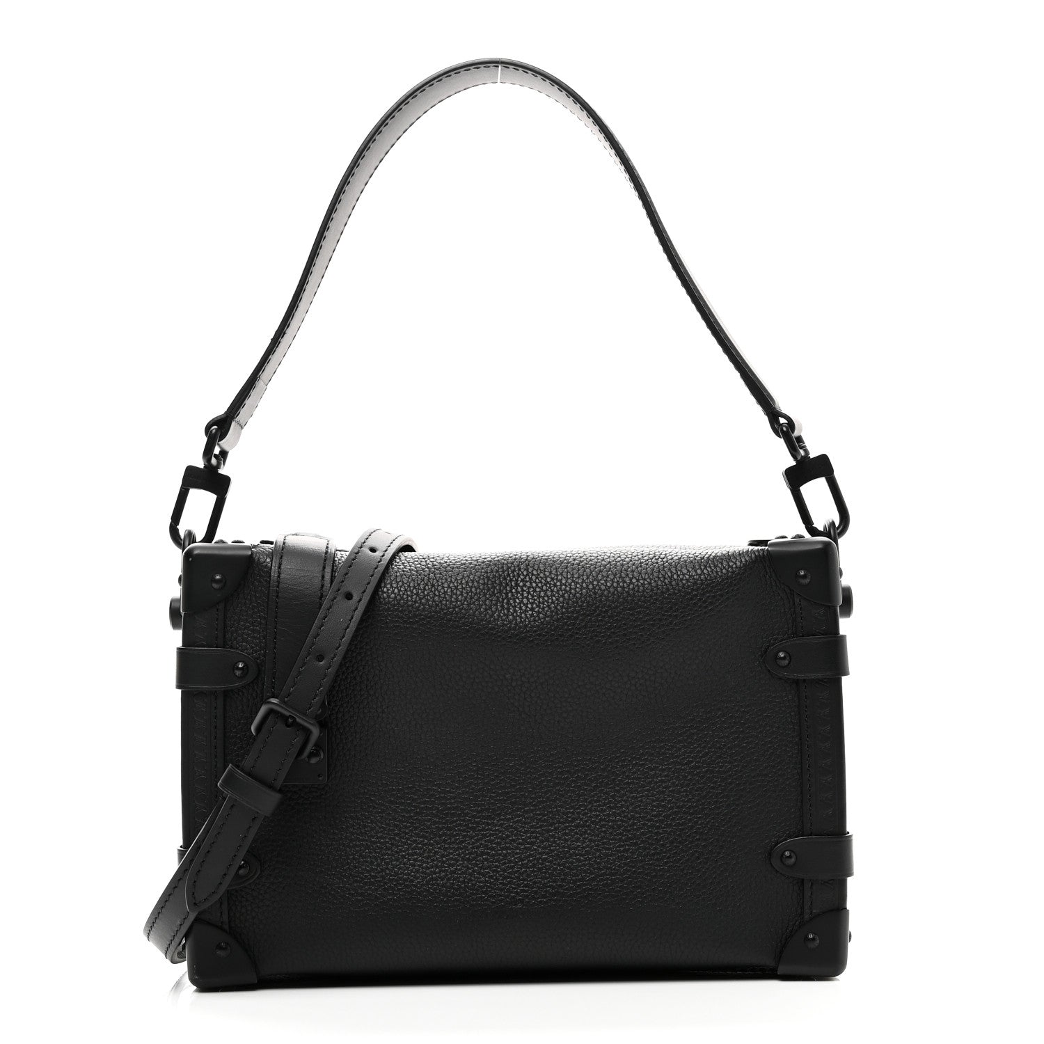Louis Vuitton Calfskin Side Trunk MM Black