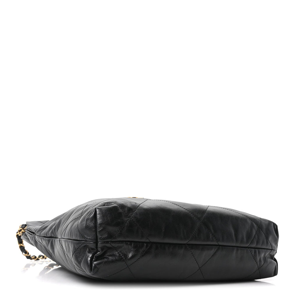 Chanel Shiny Calfskin Quilted Small Chanel 22 Black