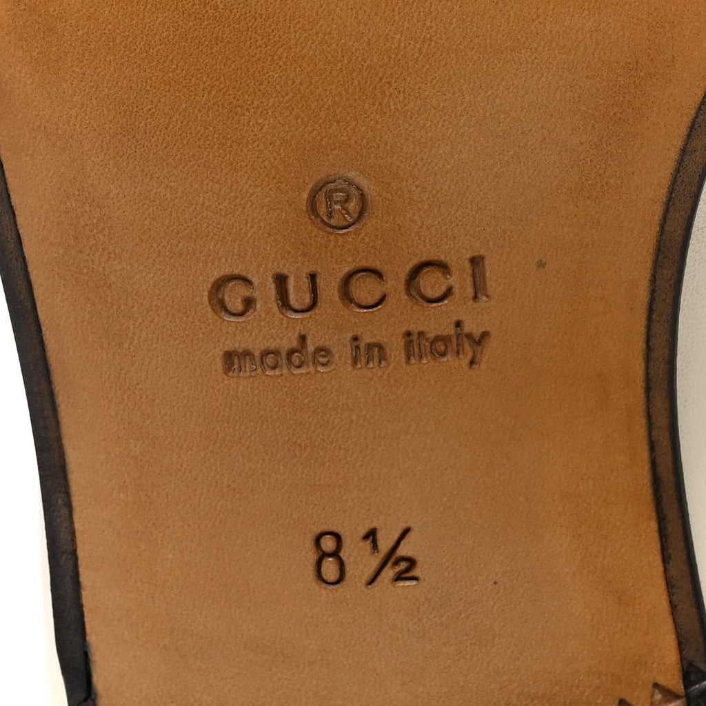 Gucci Lambskin Mens Interlocking G Loafers 8.5 Off White