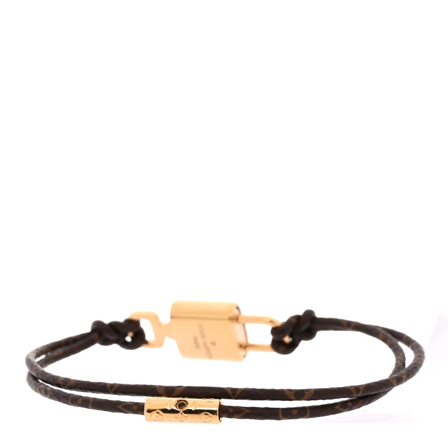Louis Vuitton Monogram LV Padlock Bracelet 19