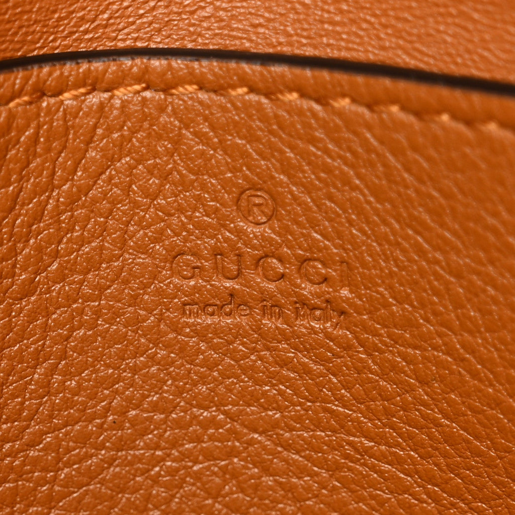 Gucci Roxy Calfskin Web Mini Blondie Shoulder Bag Cognac