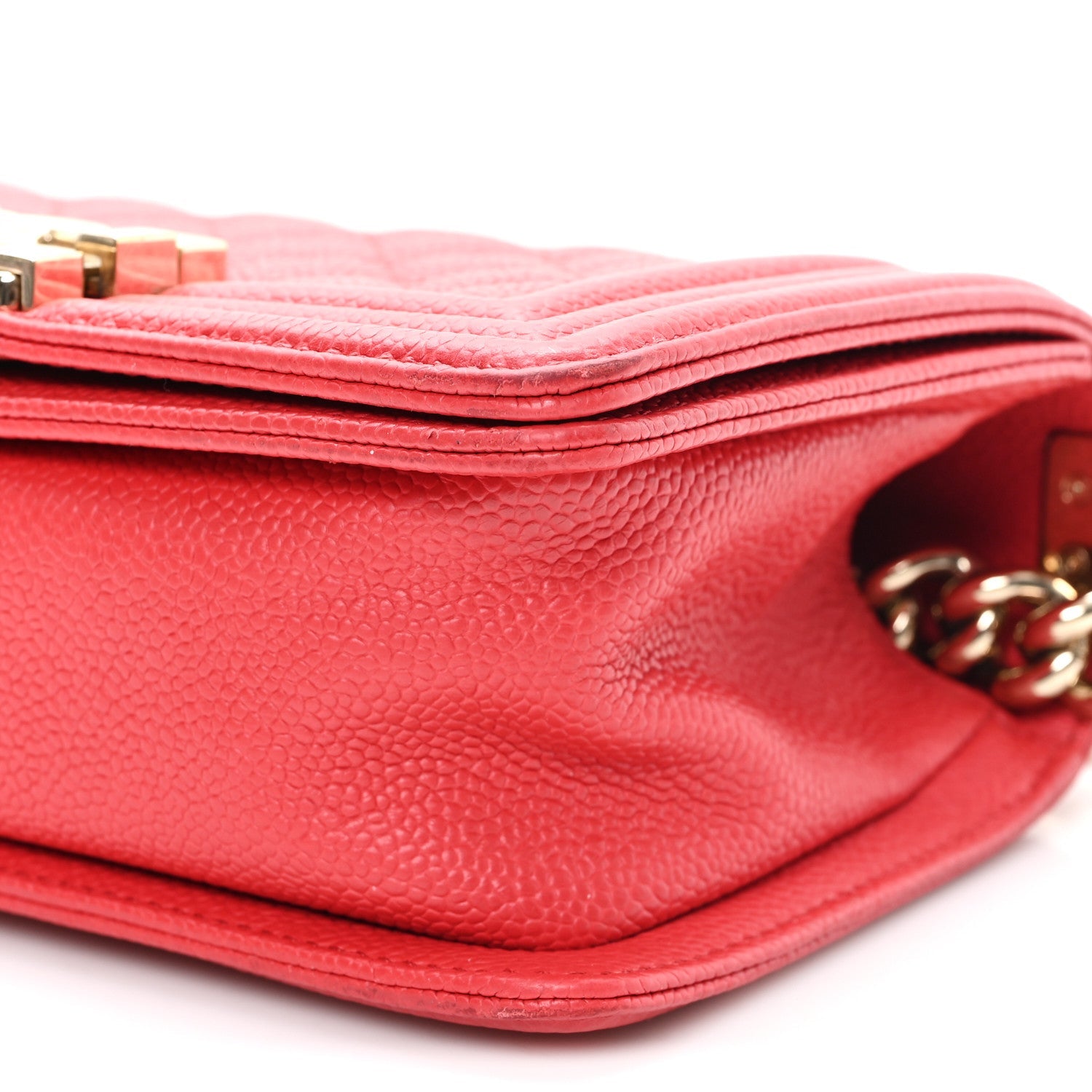 Chanel Caviar Quilted Small Boy Flap Red