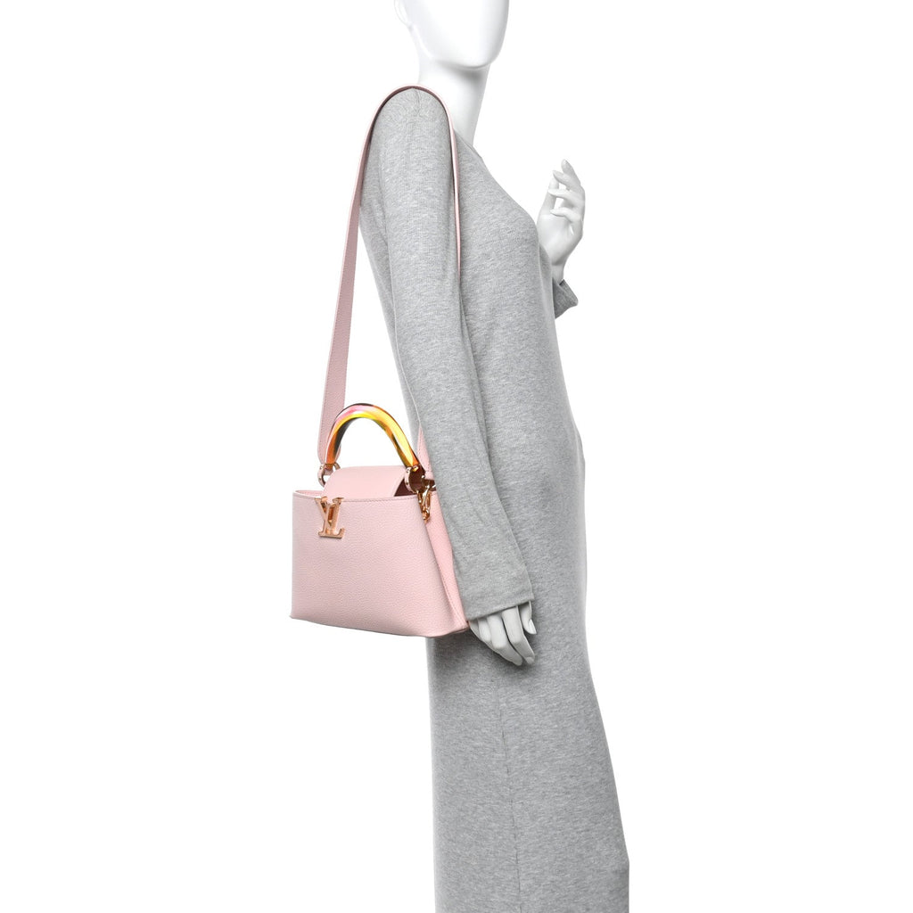 Louis Vuitton Taurillon Resin Murano Capucines BB Rose Jasmin