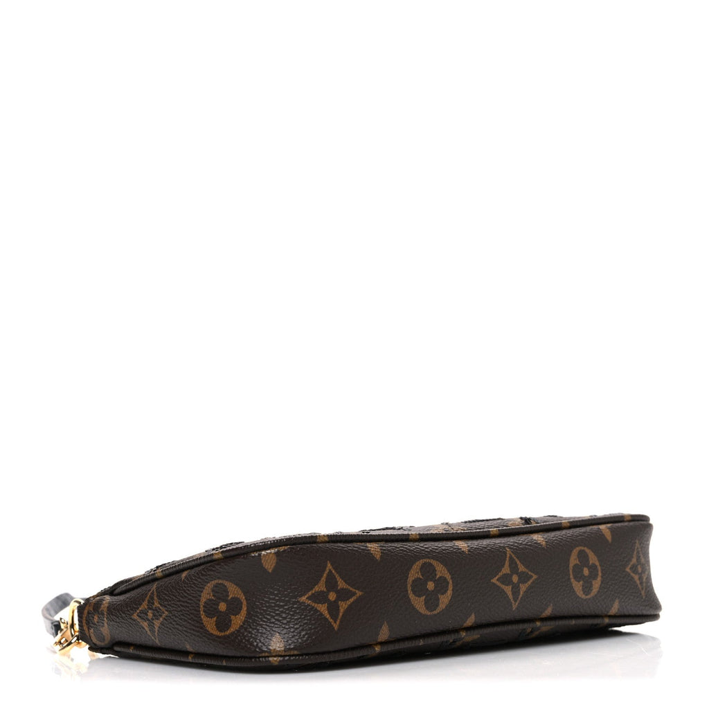 Louis Vuitton Monogram Sequins Pochette Accessories Black
