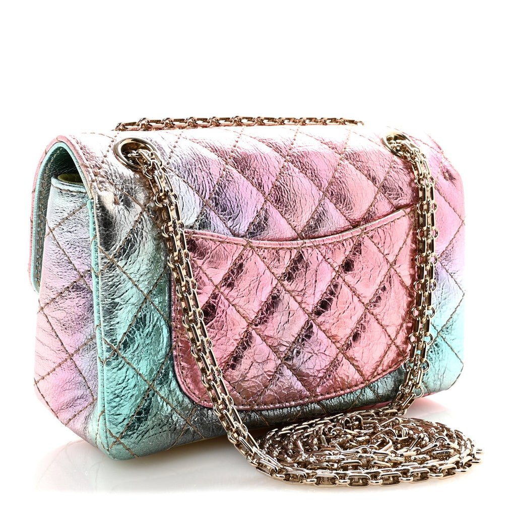Chanel Metallic Goatskin Quilted Mini 2.55 Reissue Flap Multicolor